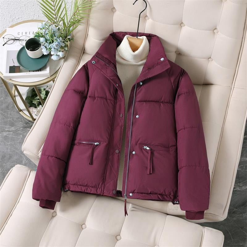 Fashion Down Women's Small Short Winter Cotton-padded Coat Thick Loose - Imagem 4