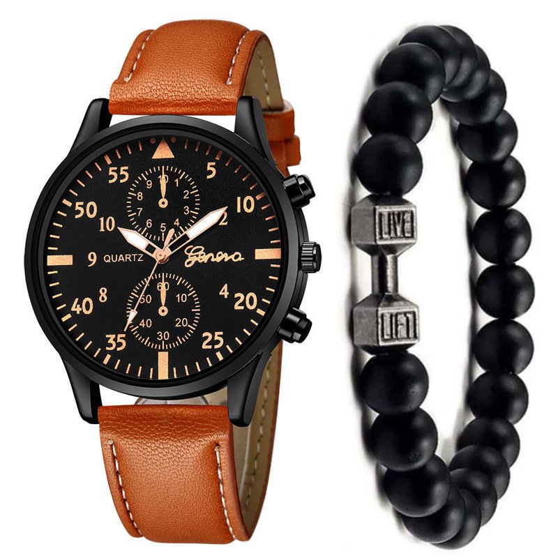 Men's Watch Fashion Quartz Watch Bracelet Set - Imagem 7