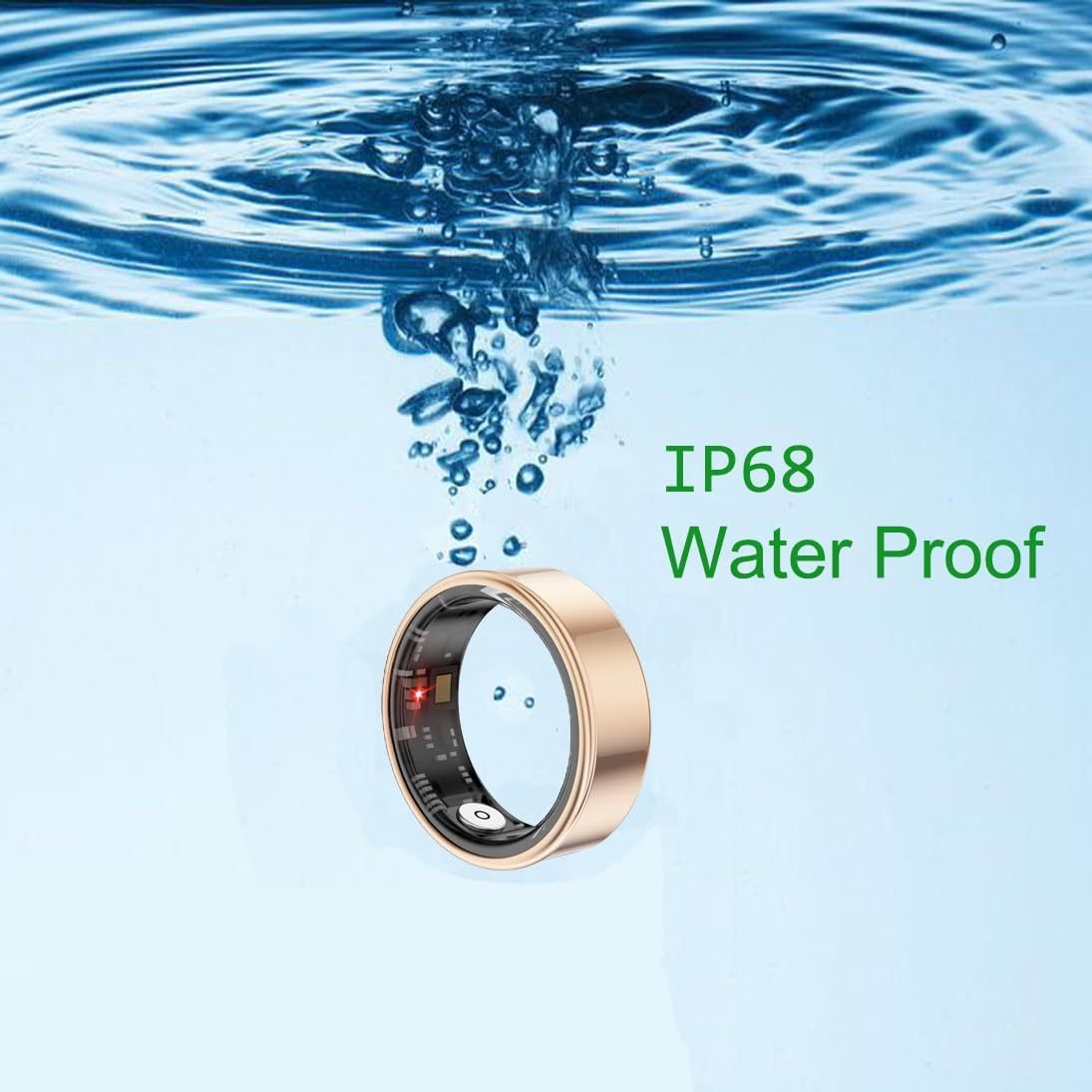 Smart Ring Health Tracker - Fitness Sleep Heart Rate Blood Oxygen Tracker Smart Ring For Men And Women,IP68 Waterproof Level Bluetooth Fitness Tracker Rings Family Care - Imagem 3