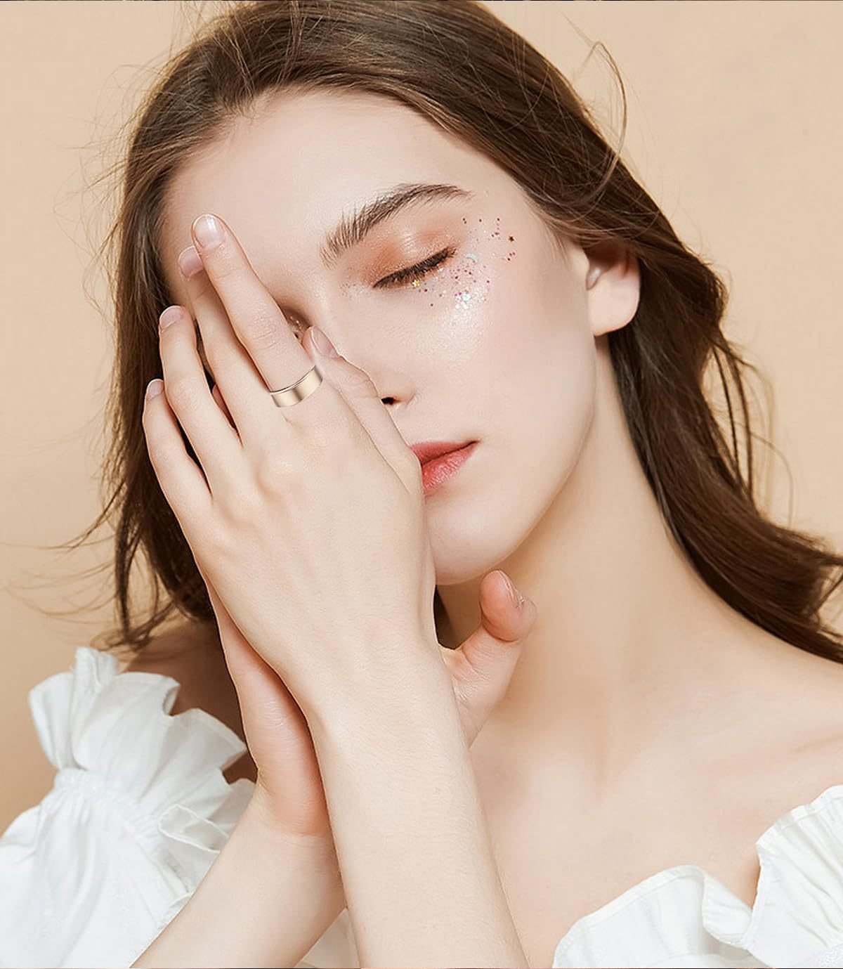 Smart Ring Health Tracker - Fitness Sleep Heart Rate Blood Oxygen Tracker Smart Ring For Men And Women,IP68 Waterproof Level Bluetooth Fitness Tracker Rings Family Care - Imagem 8