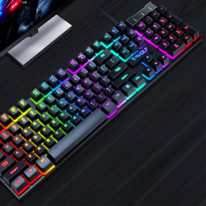 Gaming Usb Luminous Wired Keyboard Floating Manipulator - Imagem 6