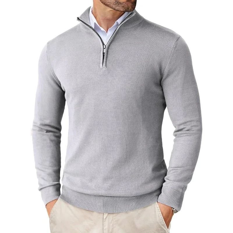 Autumn Men's Season Zipper Sweater Ultra-thin Lightweight - Imagem 3