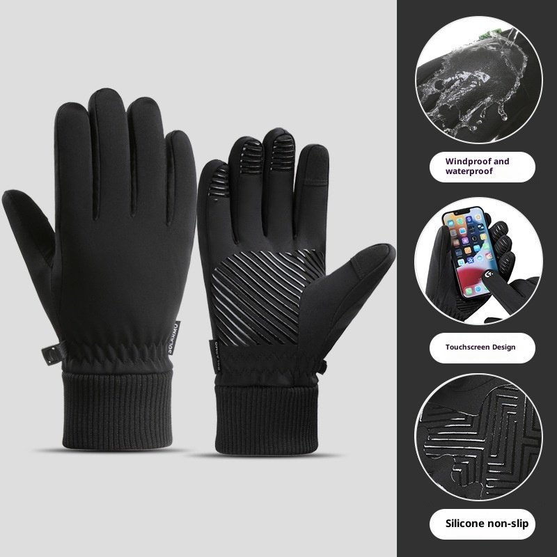 Fleece-lined Thick Waterproof And Cold-resistant Gloves - Imagem 8