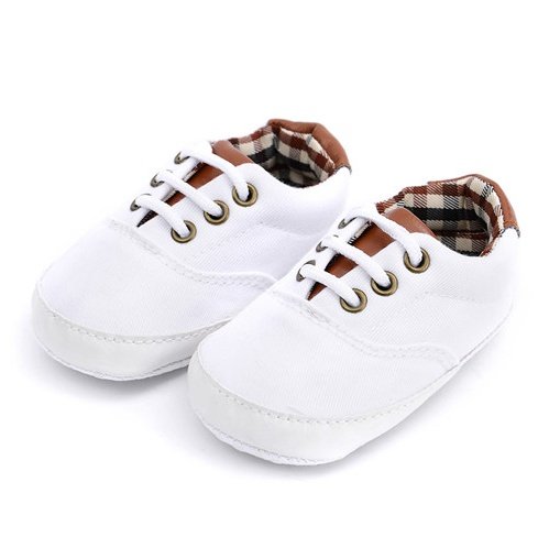Solid color casual lace soft bottom baby canvas shoes baby shoes toddler shoes - Imagem 4