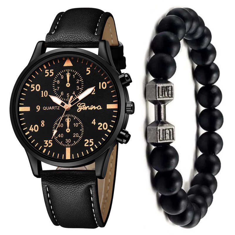 Men's Watch Fashion Quartz Watch Bracelet Set - Imagem 5