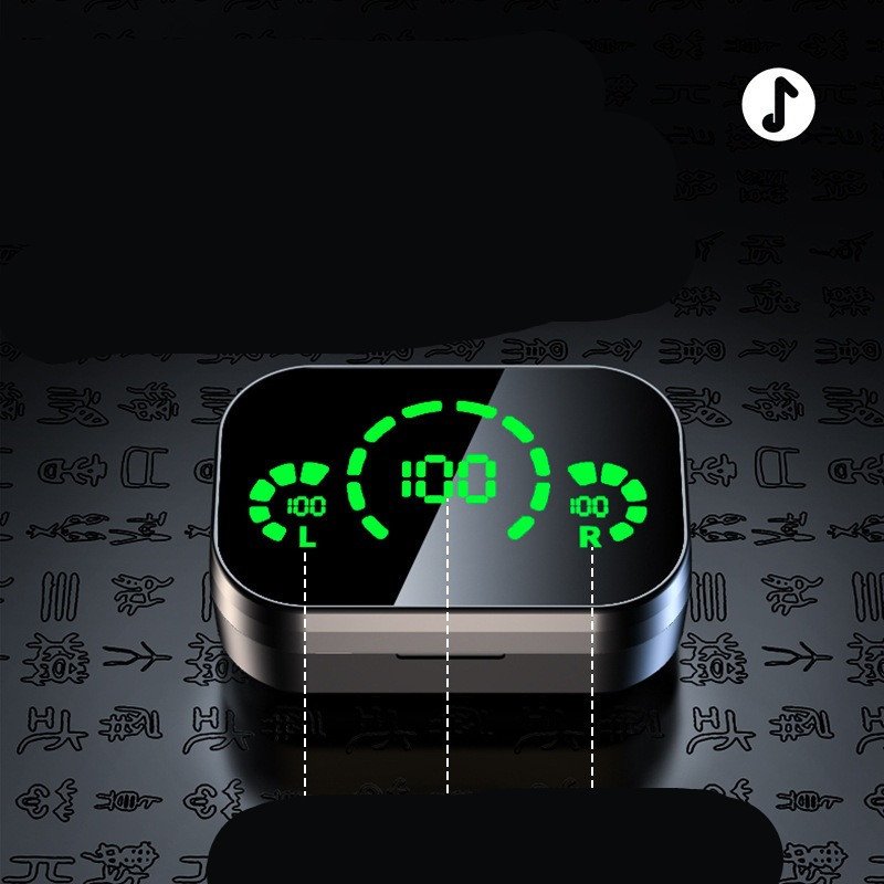 YD03 Wireless Bluetooth-compatible Headset TWS Large Screen Smart Digital Display In Ear Breathing Light - Imagem 4