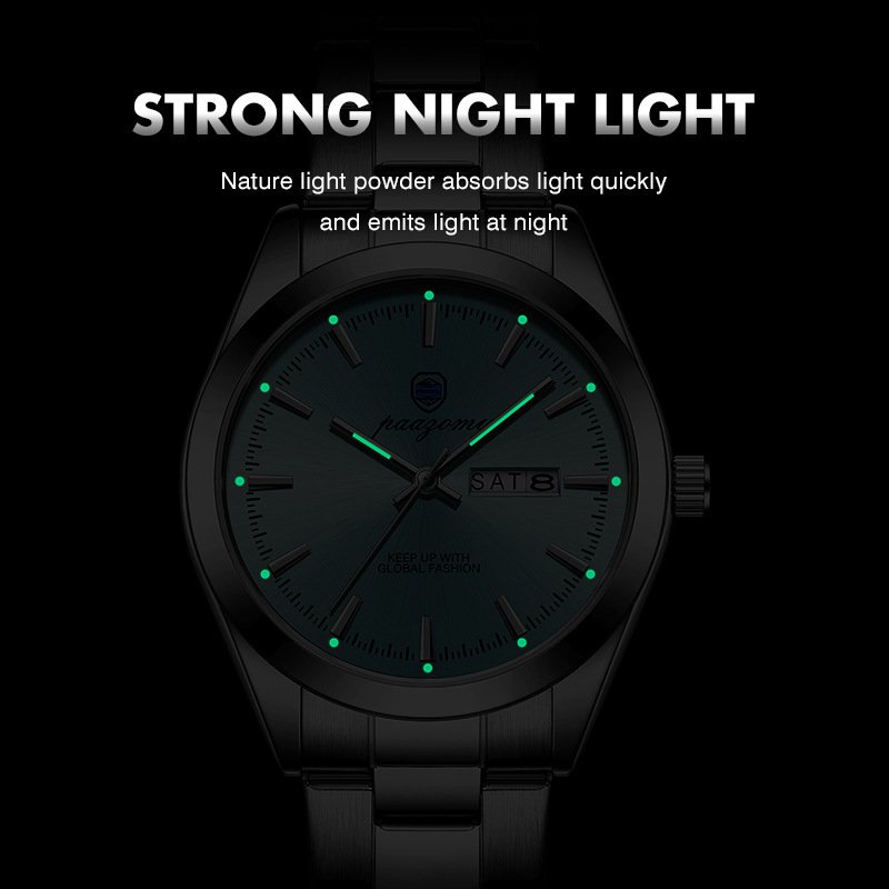 Men's Double Calendar Luminous Quartz Watch - Imagem 4